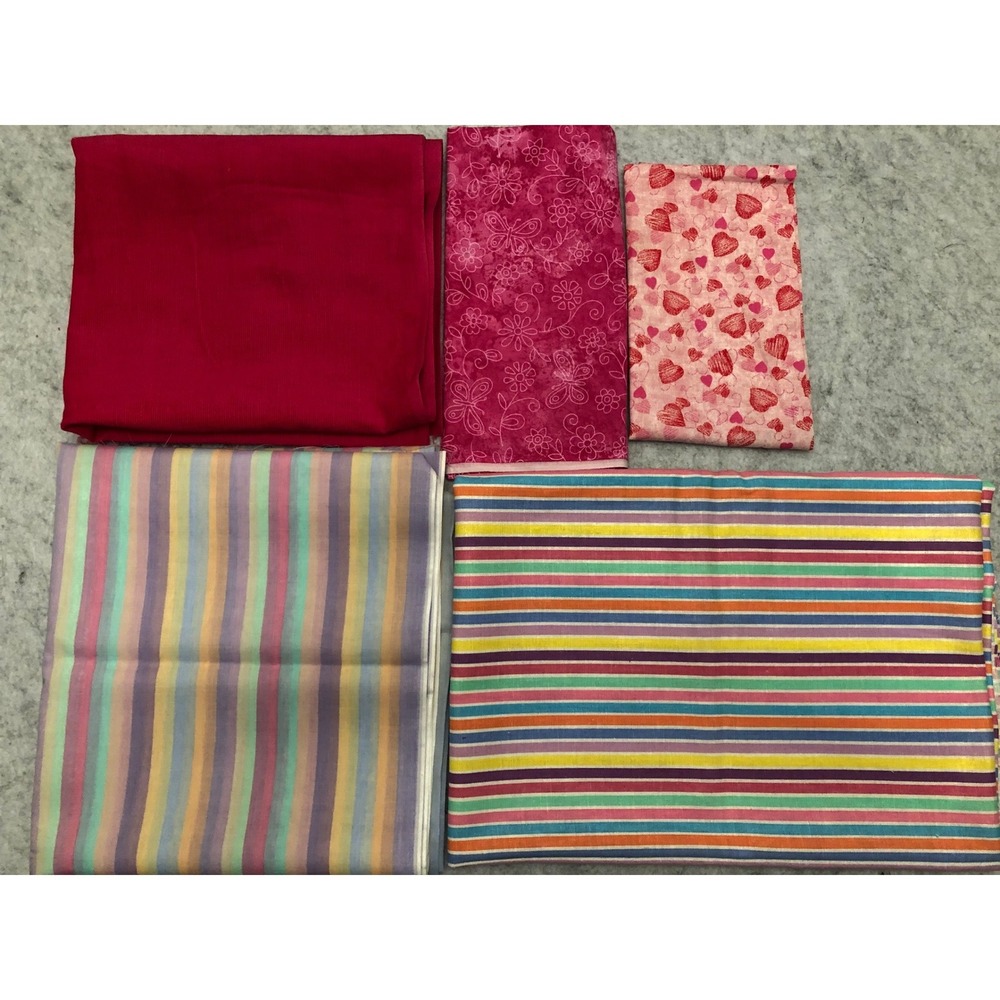2 lbs Fabric Bundle Remnants Destash Cotton & Corduroy New Unwashed Craft Sewing